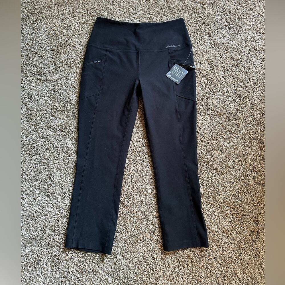 Eddie Bauer Black Trail Tight Capri Leggings NWT Women’s Small - Picture 1 of 6